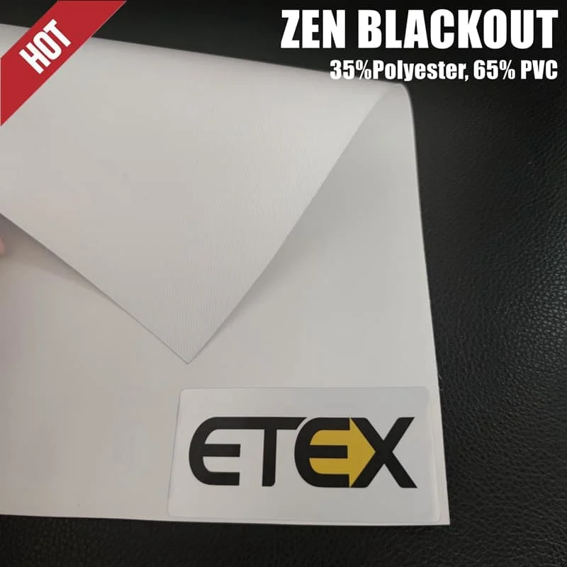 Plain 35% Polyester 65% PVC Zen Blackout