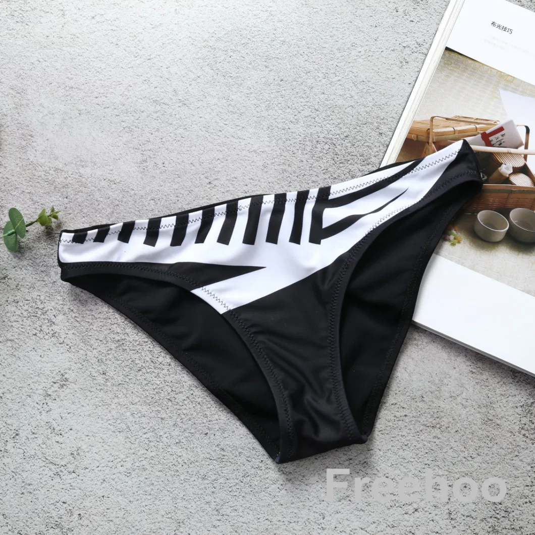 Custom Design Beach Zebra Printed Two-Piece Bandeau Micro Bikini