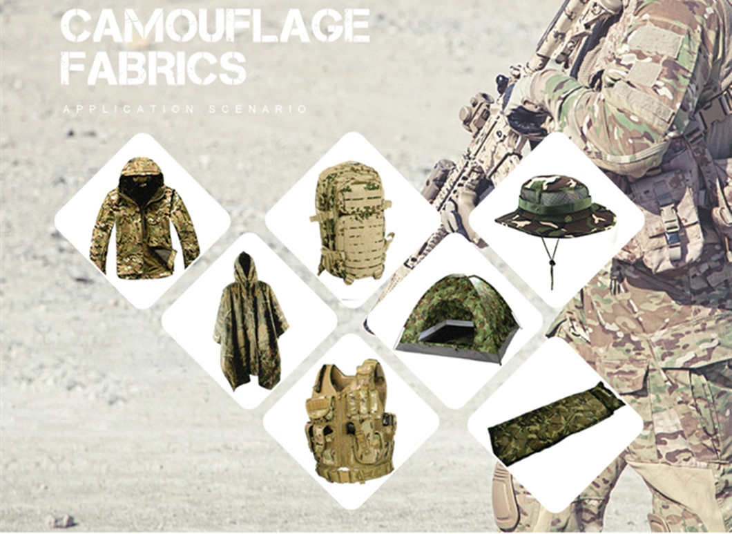 600 Denier Polyester Breathable Camouflage Oxford Fabric for Bag / Tent / Cloth with PVC Coating