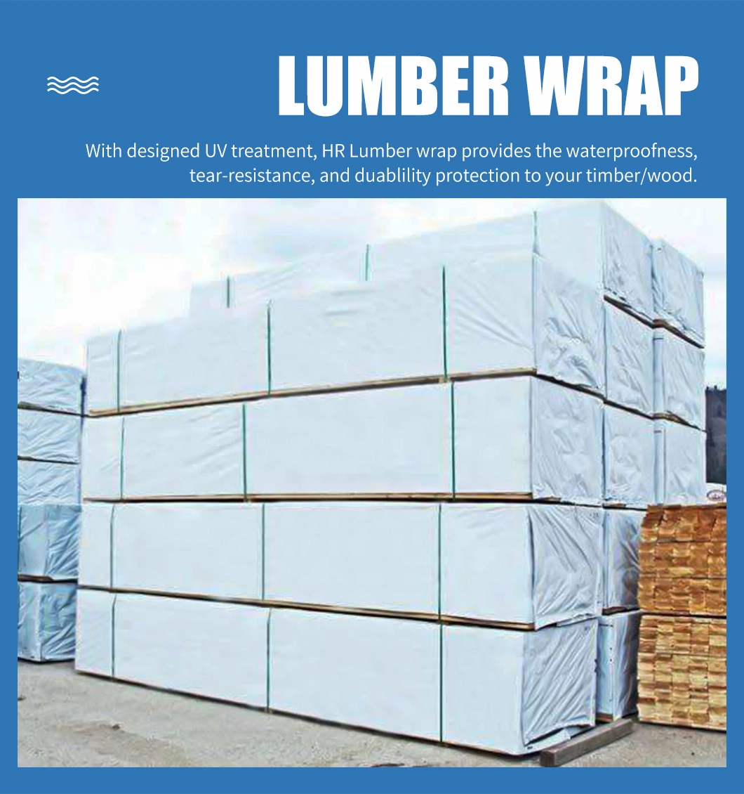 Customized Waterproof UV Protection 90GSM Lumber Cover for Plywood Protection