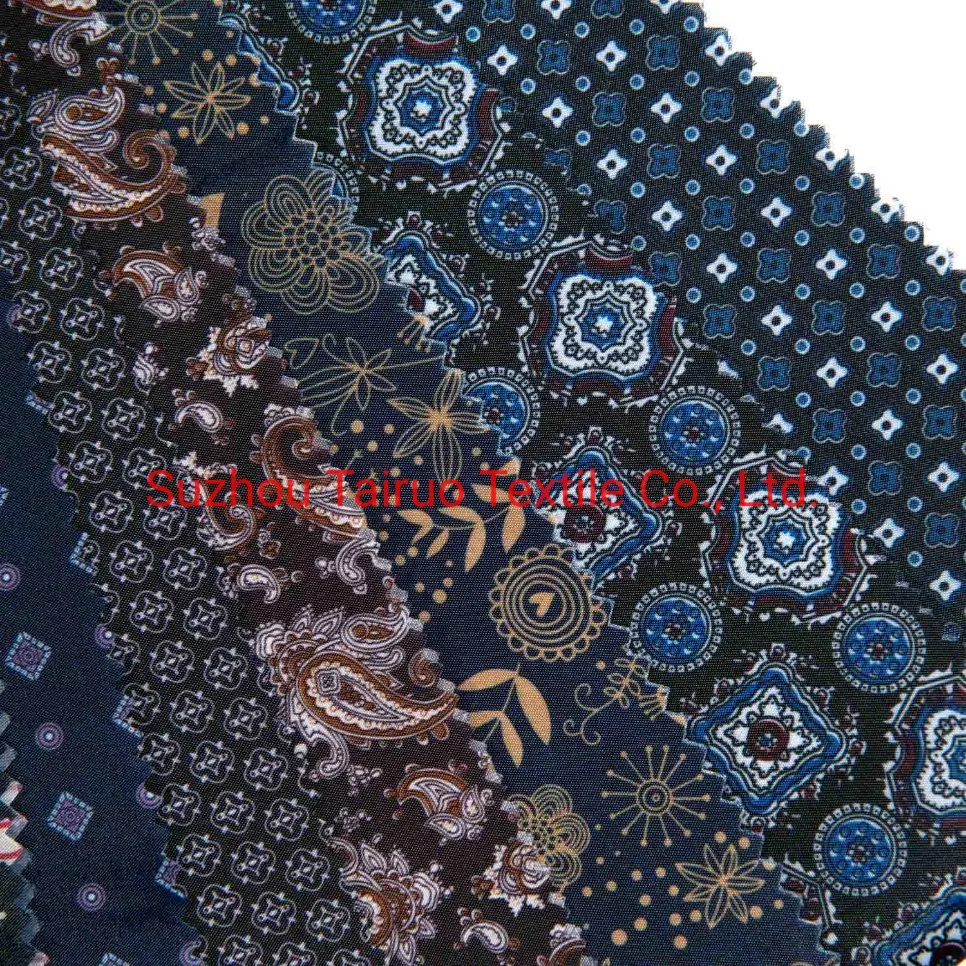 100% Polyester 88g Taffeta Printed Fabric for Garment Lining Fabric