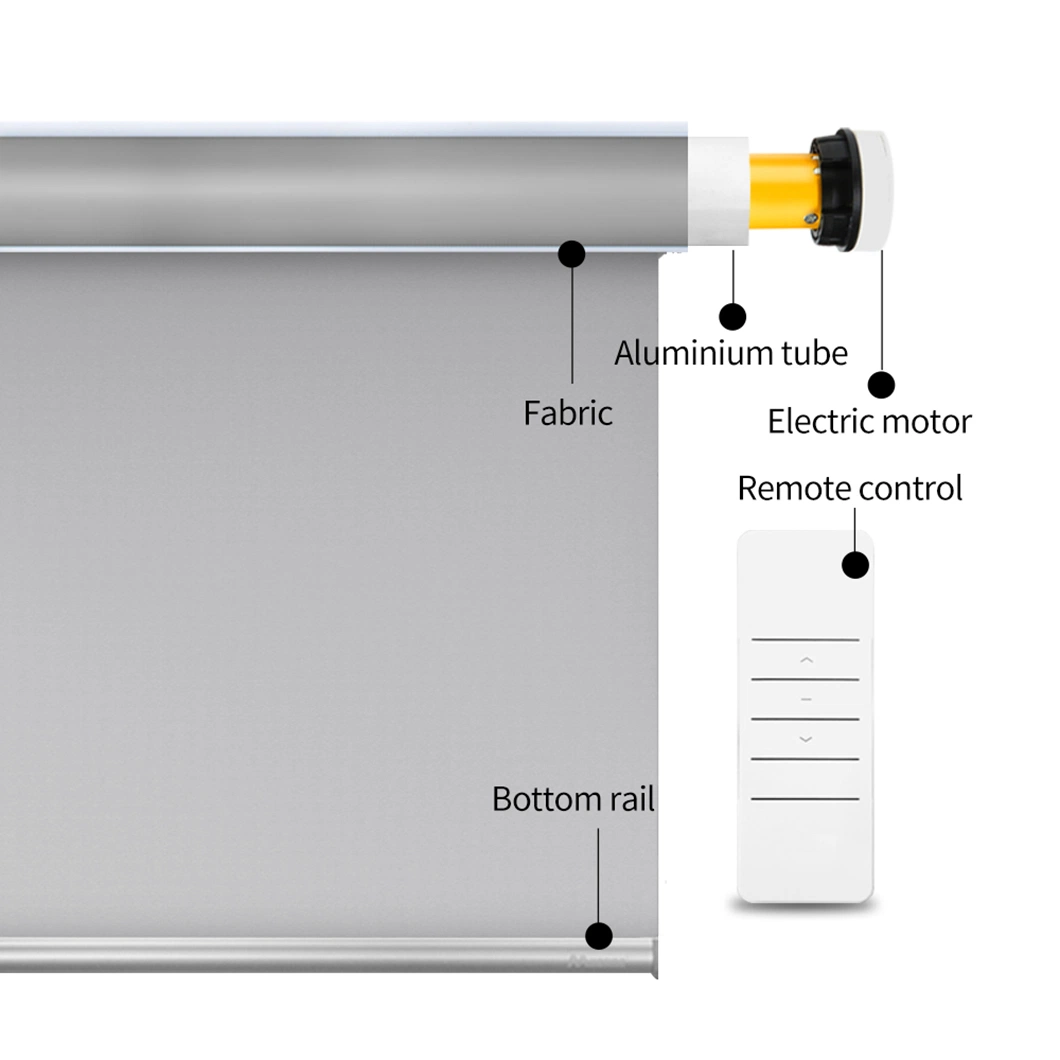 Customization Indoor Motorized Electric Smart Remote Control/Battery/Google/Zigbee/Tuya/WiFi/Waterproof/Automated Window Shade Roller Blinds