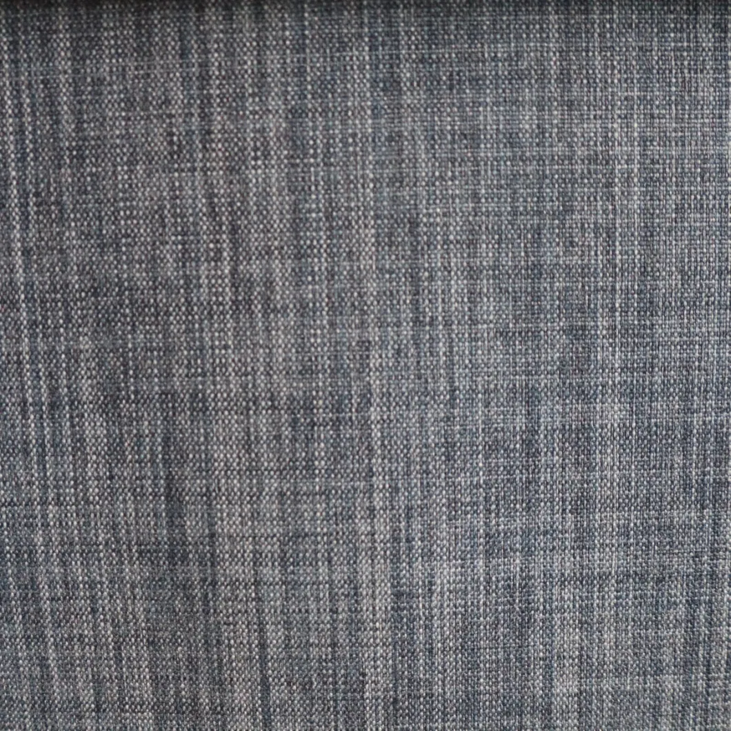 Fire Resistant Linen Polyester Curtain Fabrics for Hotel 100% Blackout Coating