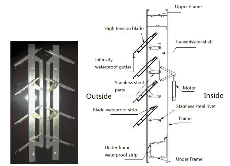 Modern Special Aluminum Shutter Louver Folding Window Screen Louver Blinds