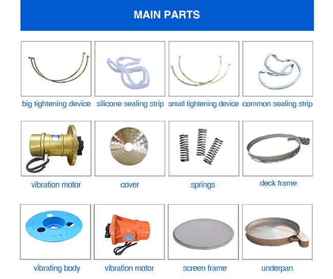 99% Precision Salt 1 Layer 1000mm Diameter Roller Vibrating Screen Shaker Separator