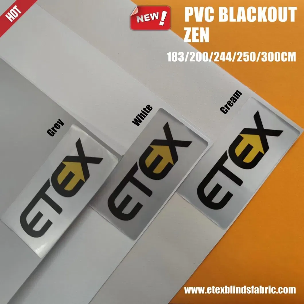 Plain 35% Polyester 65% PVC Zen Blackout