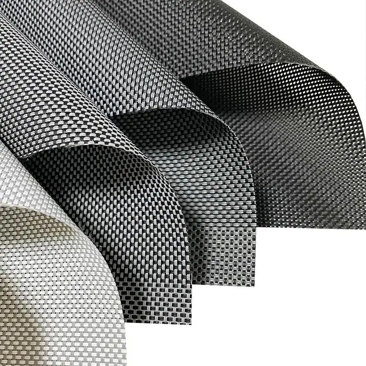 Sunscreen Fabric Waterproof Flame Retardant Polyester Plain Blackout Roller Blind Fabric