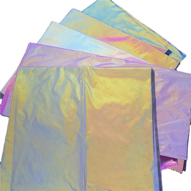 High Light Rainbow Reflective Polyester Fabric for Clothing Soft and Fashion Design Wholesale for Sewing on