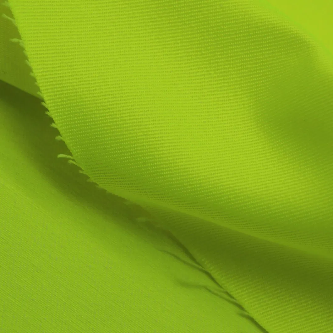 CVC Polycotton Water Repellent Fabric 80%Cotton 20%Polyester Twill Fluorescent Yellow and Orange En20471 for Reflective Safety Coverall and Workwears