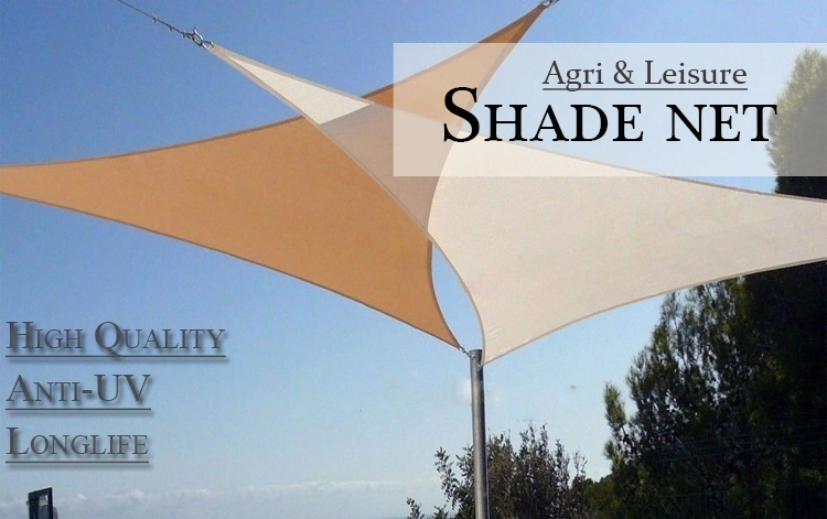 Waterproof Polyester Fabric with PU Coated Sun Shade, Triangle Sun Shade Sail