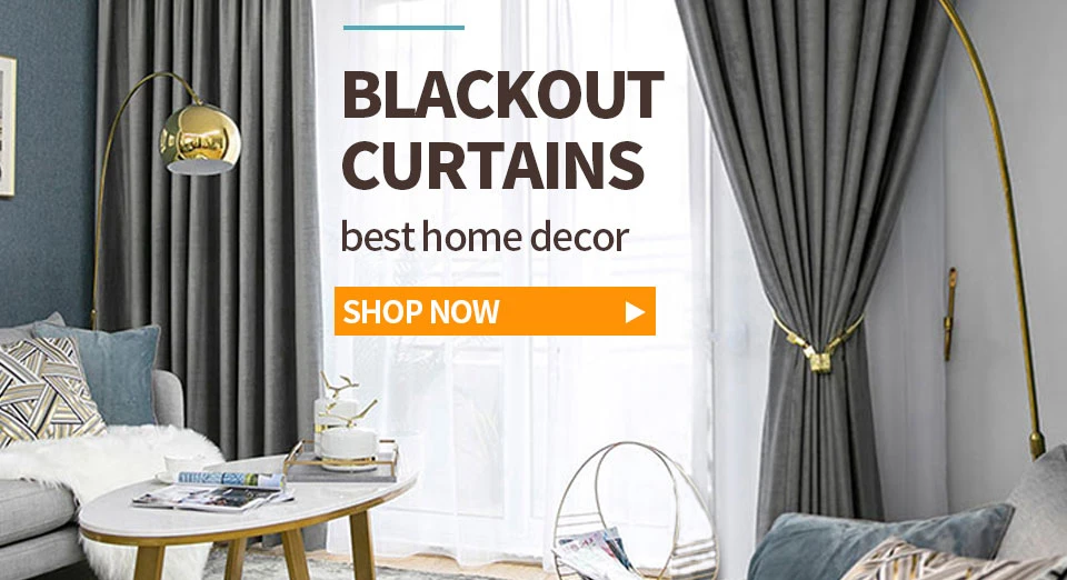 Modern Heavy Polyester Textured Window Coverings, Elegant Jacquard Room Darkening Blackout Curtains for Living Room