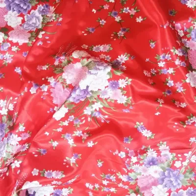 Tessuto stampato Hot Selling Moss Crepe modello personalizzato 100% poliestere Tessuto crespato a pieghe pesante per abito