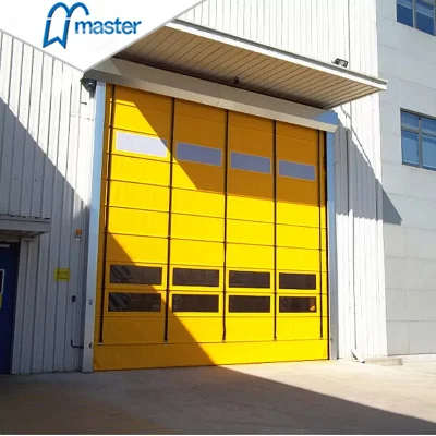  Basso prezzo Factory Vendita diretta antivento alta velocità PVC stabile Porta impilabile con telo a tendina trasparente per fabbrica