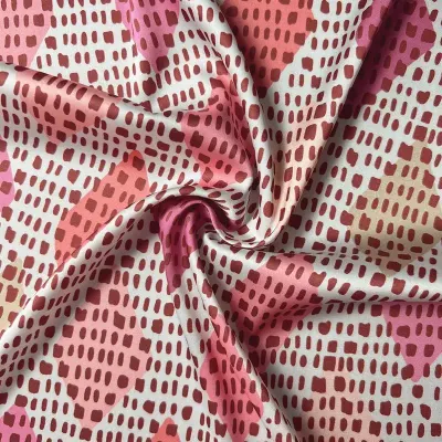 Tessuto stampato Hot Selling Moss Crepe modello personalizzato 100% poliestere Tessuto crespato a pieghe pesante per abito