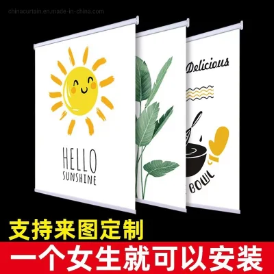  Tende da stampa personalizzate tende da stampa manuali a tendina per la casa con tende a rullo