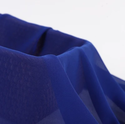  30d tessuto chiffon poliestere in chiffon tutti i colori Instock Custom Design Imitazione tessuto in seta per Scarpe/usura Donna