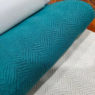  Tessuto a cortina Jacquard nero con spina di pesce larghezza 280 cm