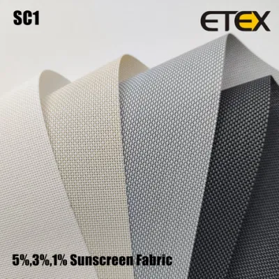 Commercio all&prime;ingrosso 30% poliestere 70% PVC crema solare tessuto non vedenti in media 5%