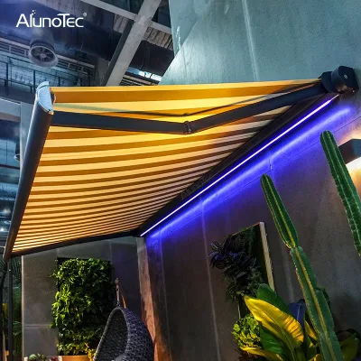  Tetto apribile impermeabile multifunzione AlunoTec Factory Tent Pergola per esterni Angolo cottura con balcone a cassetta completa