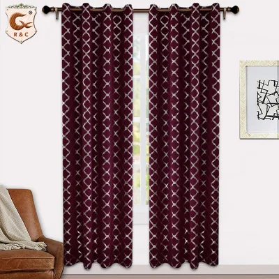  Pannello finestra in tessuto nero nero personalizzato di alta qualità elegante Tende per bambini Camera da letto/soggiorno