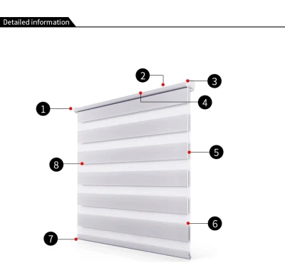 Tende ZEBRA 100% tessuto poliestere Tende manuali a rullo semi-oscuranti per Canada