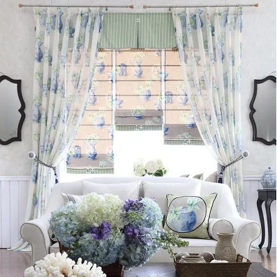 Bianco 100% poliestere Faux Linen Hotel tende velate per La camera da letto