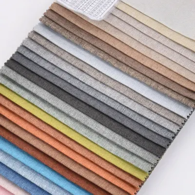 Poliestere Fr Tinto normale imitazione lino come tessuto nero per Arredamento divano Tenda Home tessile