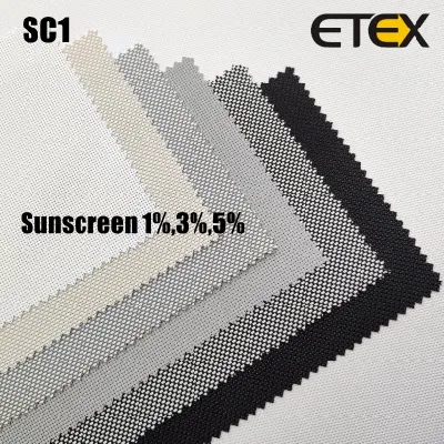 Commercio all&prime;ingrosso 30% poliestere 70% PVC crema solare tessuto non vedenti in media 5%