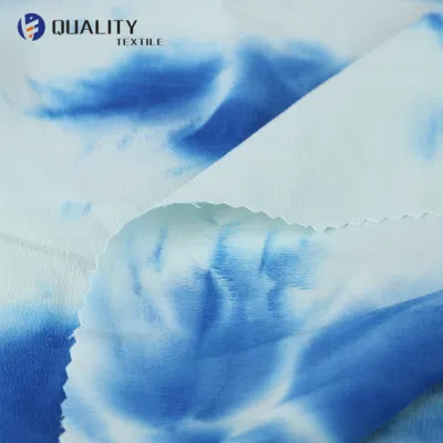  2024 New Designs Tie tintura stampa stretch in poliestere satinato Crepe Per abbigliamento da donna