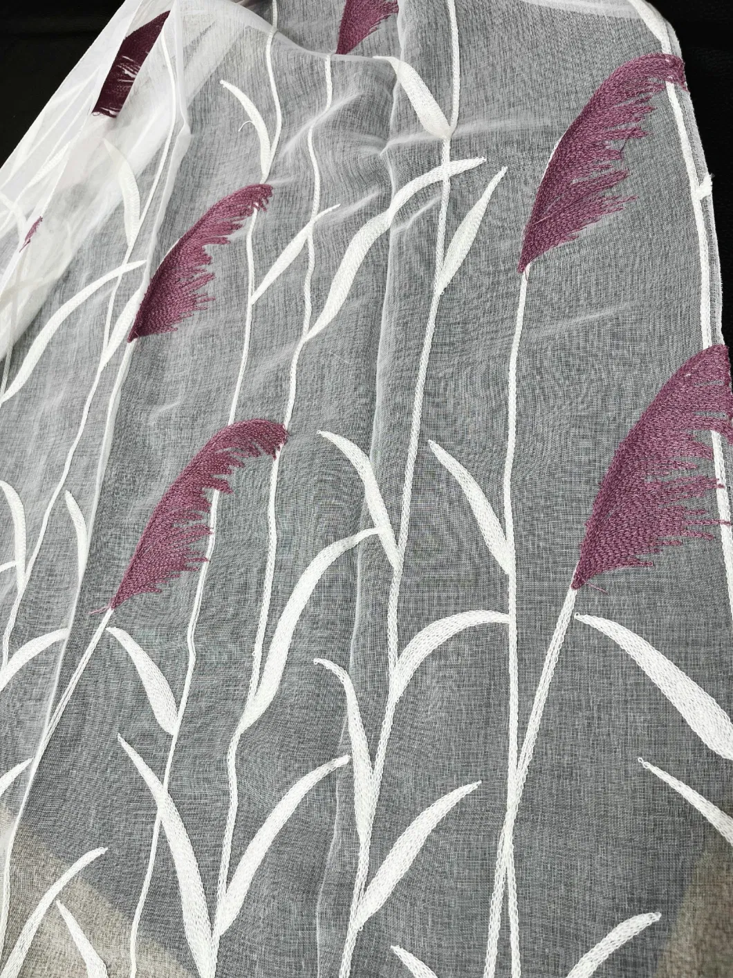 100% Polyester Doli Sheer Embroidered Curtain Fabric