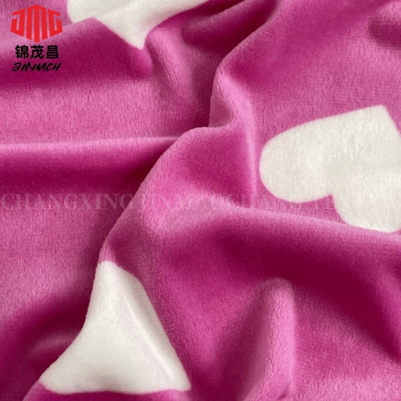 Jinmch Velour Fabric 95% Polyester 5% Spandex Super Soft Velvet Two Side Brushed Printed 180GSM/180cm Fabric for Garments Hoodies Pajamas