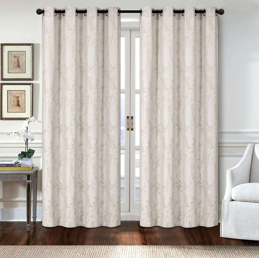 100% Polyester High Quality Luxury Design Ready Made Jacquard Fabric Curtains