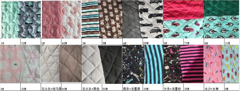 Customized Color Breathable Quilted Knit Fabric for Home Textile Mattress Pillow
