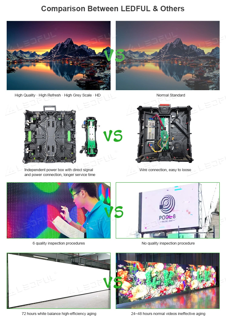 Outdoor LED Display Rental Big Screen HD OEM P3.91 Rollable DJ Wall Church Gloshine LED Screen