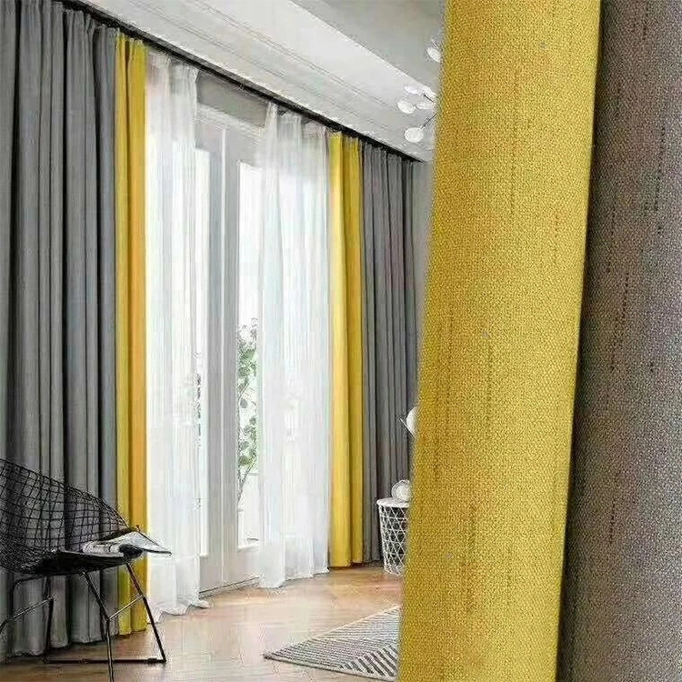 Spot Meteor Linen Curtain 2022 New Living Room Modern Fashion Bedroom Bay Window Shade