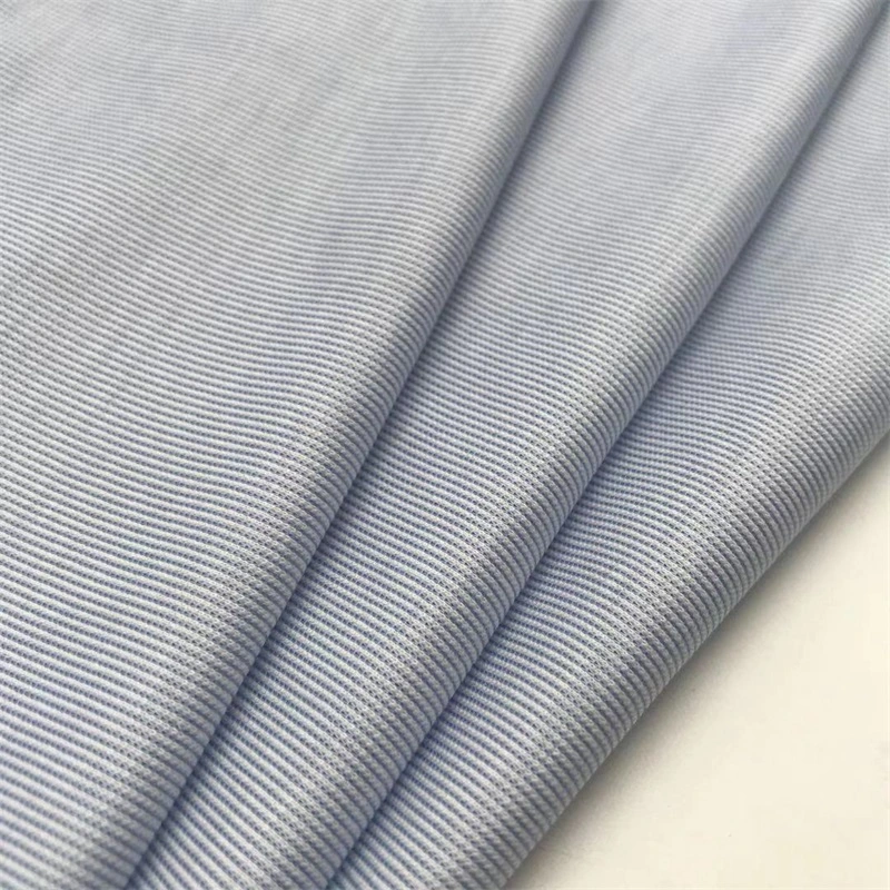 Yigao Textile T/C Vertical Strip Mercerizing with Liquid Ammonia Double-Faced Knitting Fabric