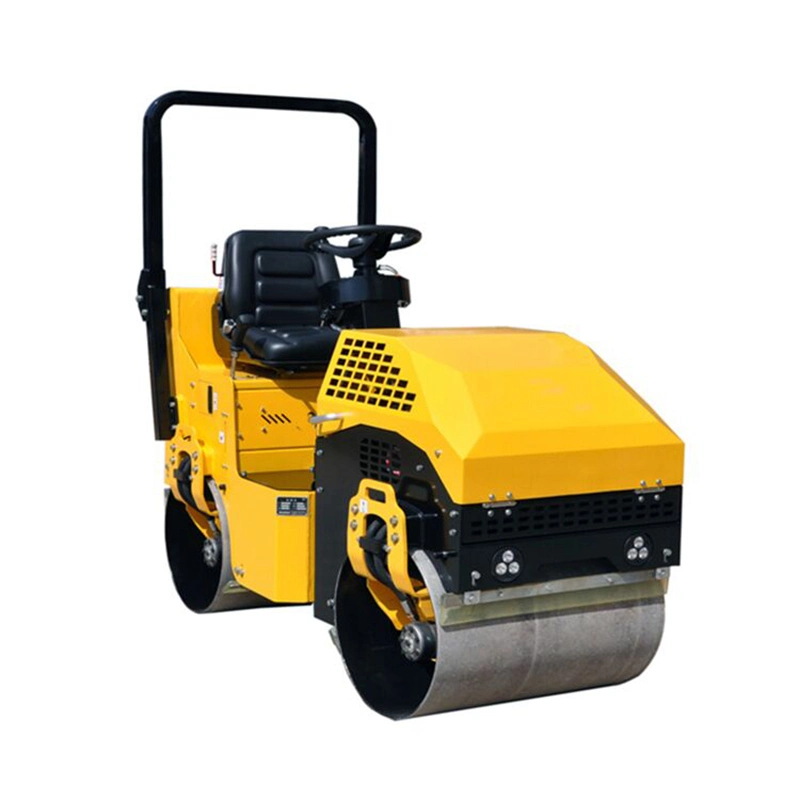 Construction Equipment Small Size Ride on Diesel Double Drum 1 Ton Fully Hydraulic Mini Asphalt Road Single Drum Vibratory Heavy Roller