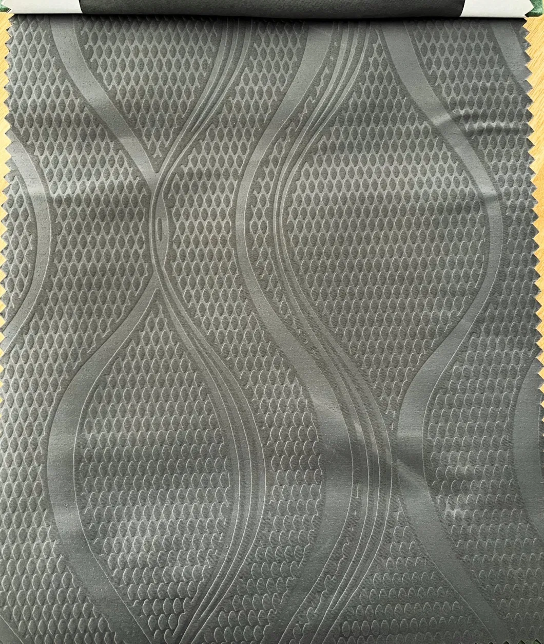 100% Polyester Yarn Embossed Blackout curtain Fabric