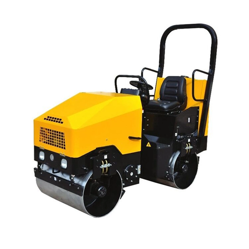 Construction Equipment Small Size Ride on Diesel Double Drum 1 Ton Fully Hydraulic Mini Asphalt Road Single Drum Vibratory Heavy Roller