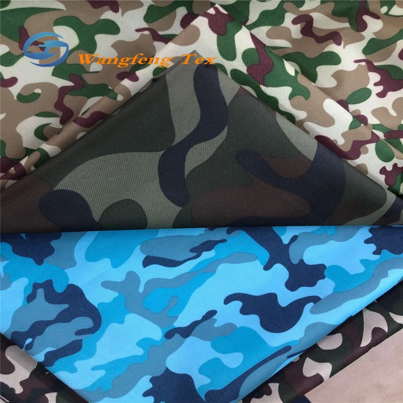 Ready Made Stock Camo Printed Polyester Nylon 600d/300d/450d PU/PE/PVC Coated Oxford Fabric for Tents and Bag