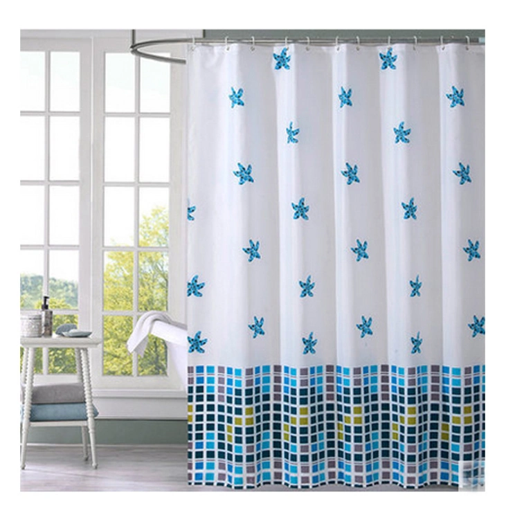 High-Quality Mildew and Waterproof Polyester Shower Curtain, Jacquard Shower Curtain