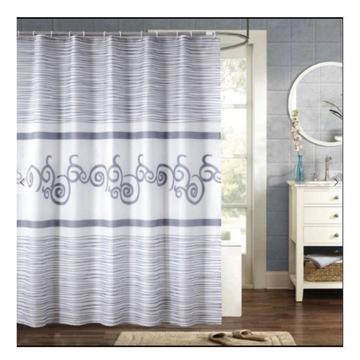 High-Quality Mildew and Waterproof Polyester Shower Curtain, Jacquard Shower Curtain