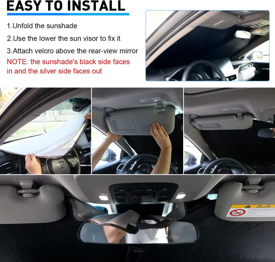 High Quality Waterproof UV Protection Polyester Car Windshield Sun Shade Cover