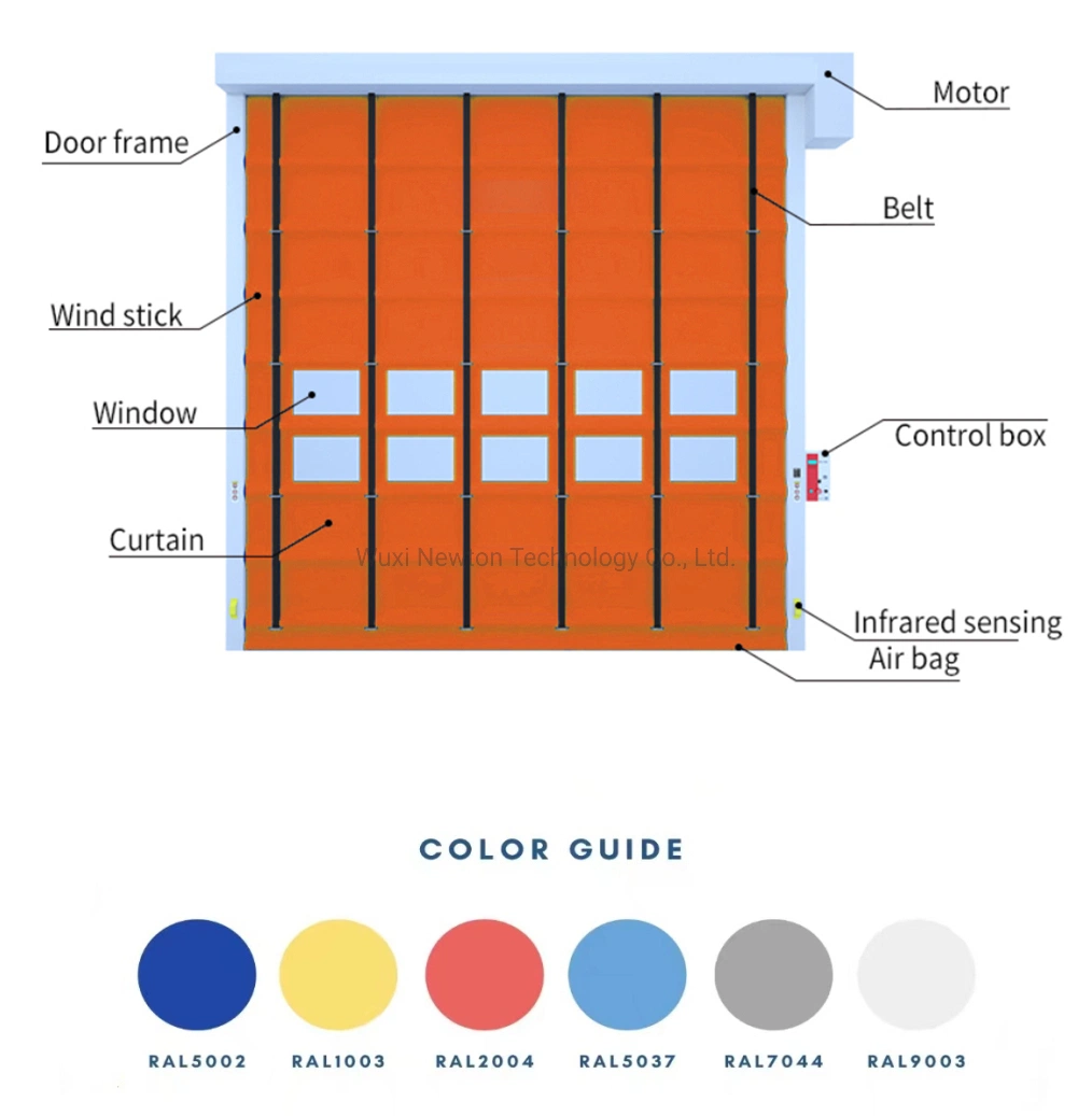 High Quality Soundproof Door Fabric Sensor Logistics Warehouse Soft Curtain Stacking Door