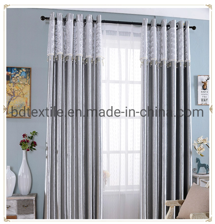100% Polyester Cheap Curtains Blackout Fabric for Living Room Curtains