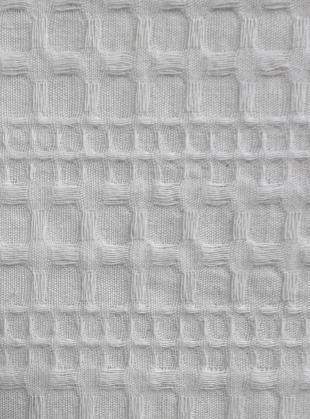 72 X 72 Hotel Quality Bathroom Waffle Weave Yarn Dyed Heavy-Duty Polyester Fabric Shower Curtain