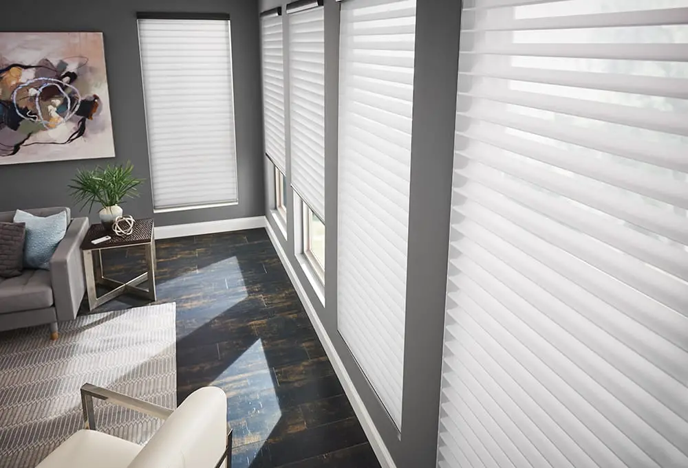 Home Custom Shangri-La Double Layer Blinds Intelligent Roller Curtain