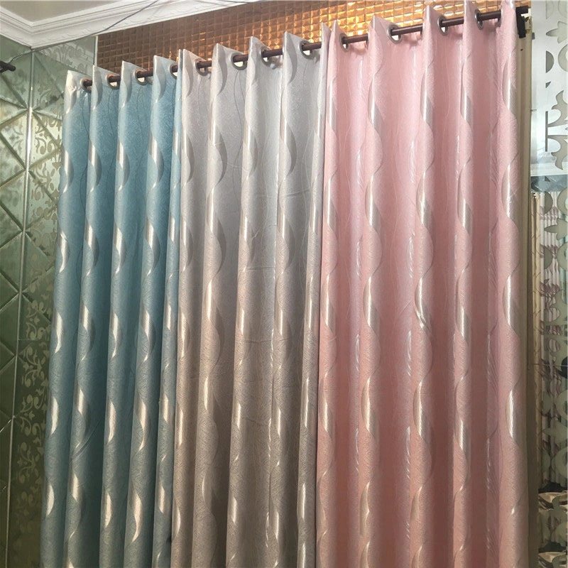 Luxury Blackout Curtains Curtain Fabric Jacquard Wholesale Ready Made Polyester Living Room 100% Polyester
