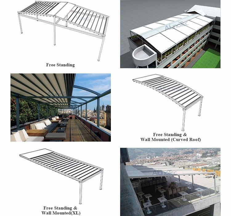 Exterior Remote Control Fabric Roofing Shade