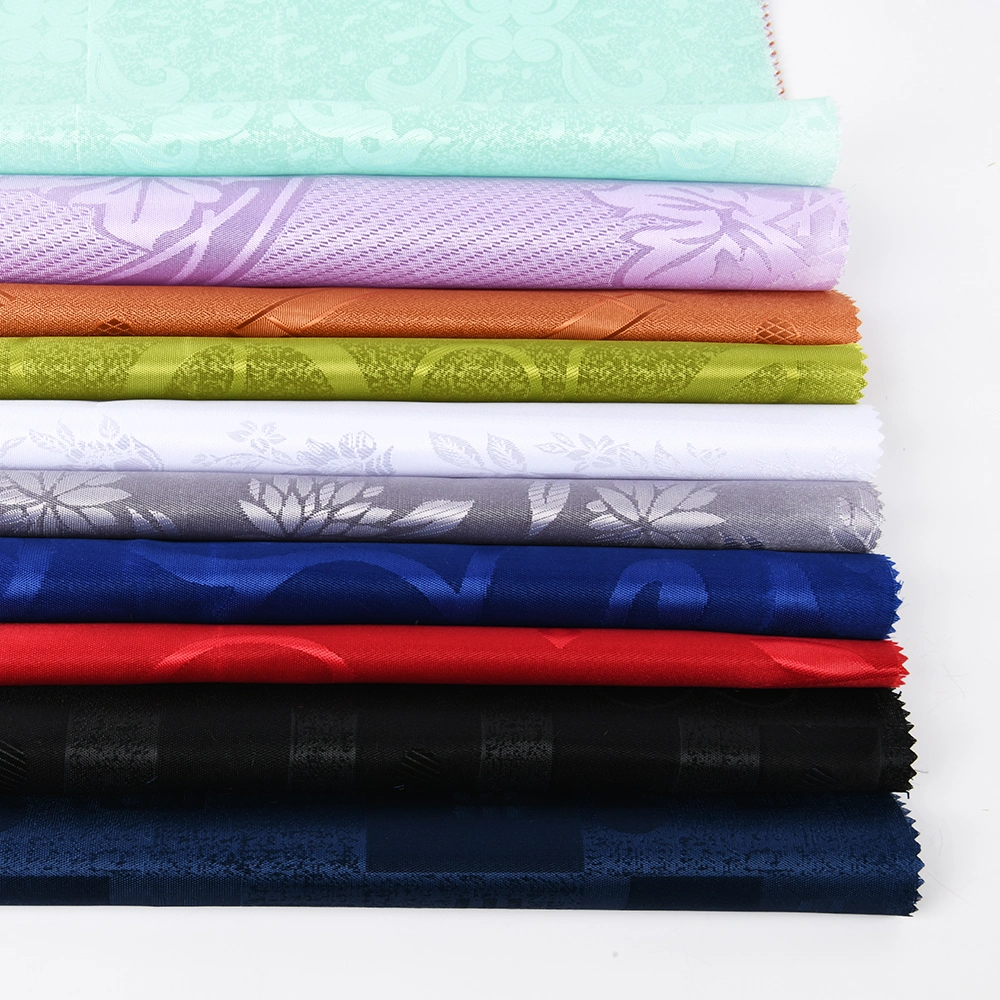 Luxury 100% Polyester Satin Jacquard Curtain Fabric Floral Blackout Fabric Tela Cortina